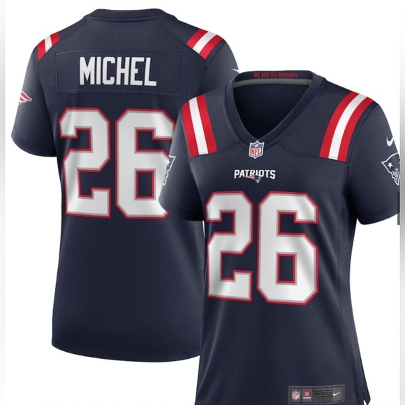 Nike Sony Michel Navy New England Patriots Game Women’s Jersey NWT - Picture 3 of 15